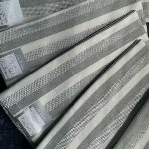 Six New Park B. Smith Leland Silver White Napkins